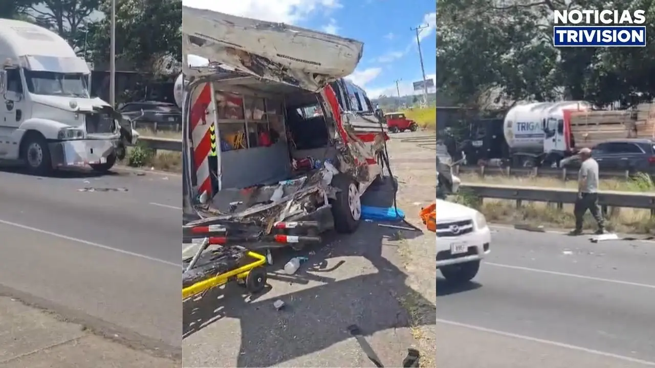 Caos en la Florencio del Castillo: ambulancia que iba a emergencia fue embestida por furgón