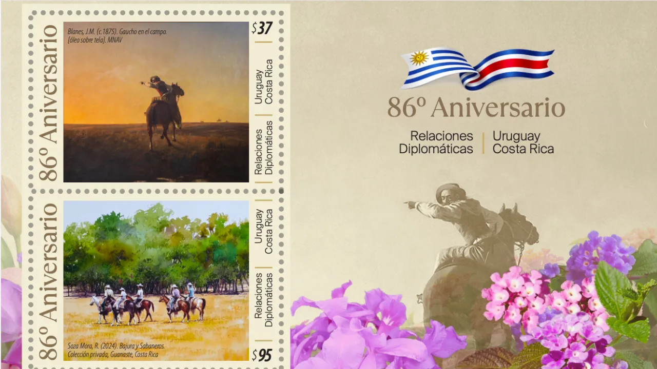 Costa Rica y Uruguay destacan lazos históricos por medio de una postal conmemorativa
