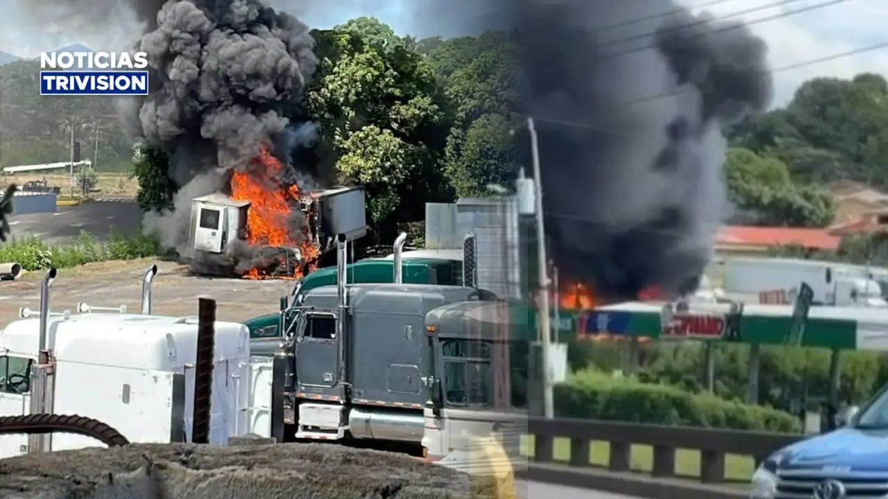 Camión de carga pesada se incendia en Grecia; no hubo personas heridas