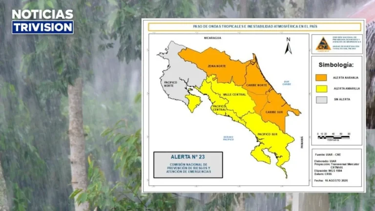CNE mantiene alertas ante posible aumento de lluvias por onda tropical