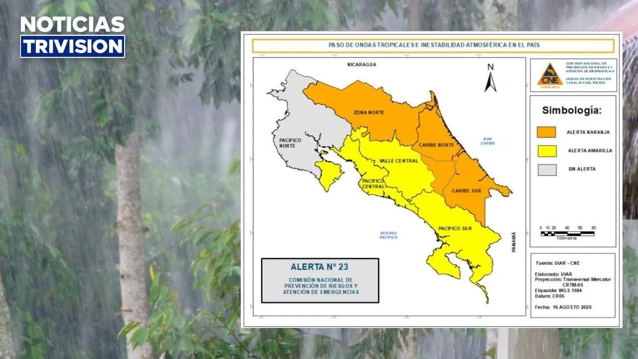 CNE mantiene alertas ante posible aumento de lluvias por onda tropical