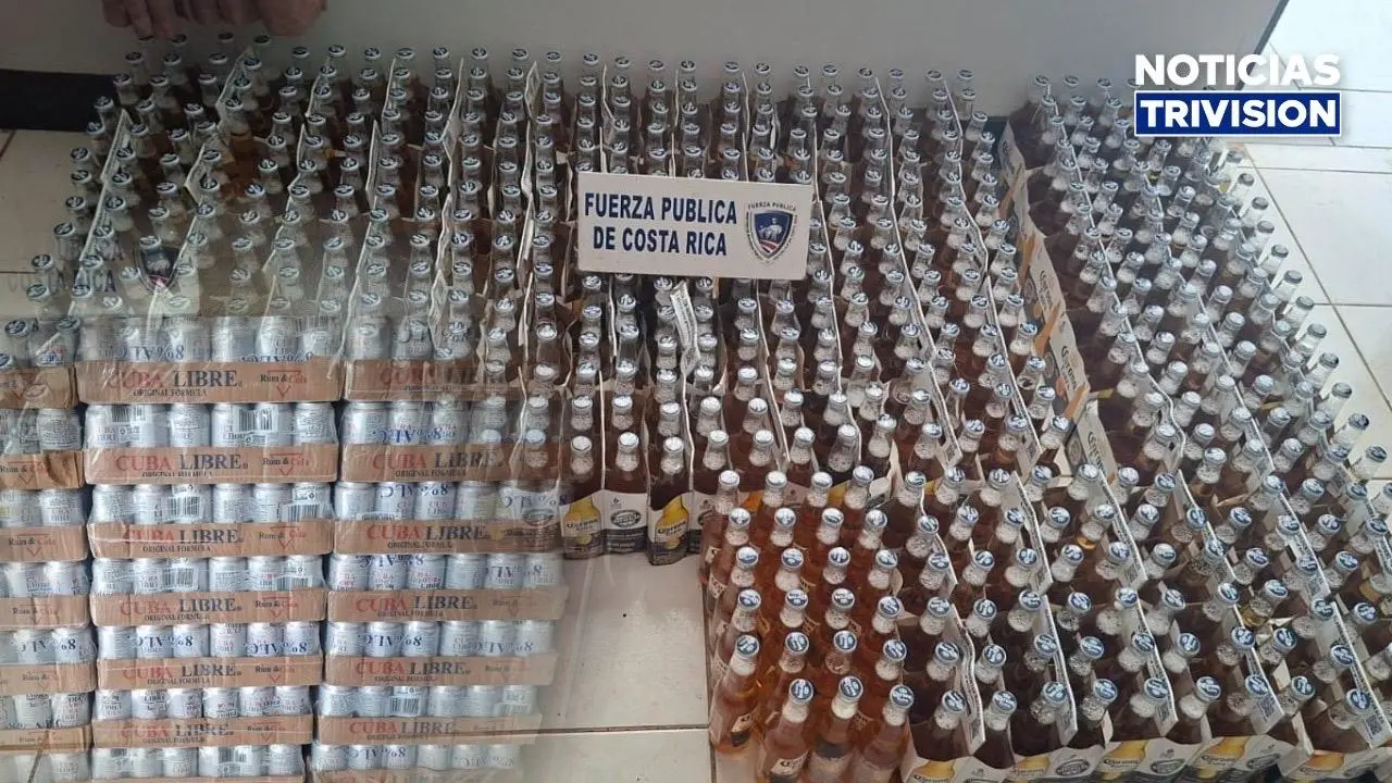 Decomisan cargamento de 1.293 bebidas alcohólicas presuntamente de contrabando en Jacó