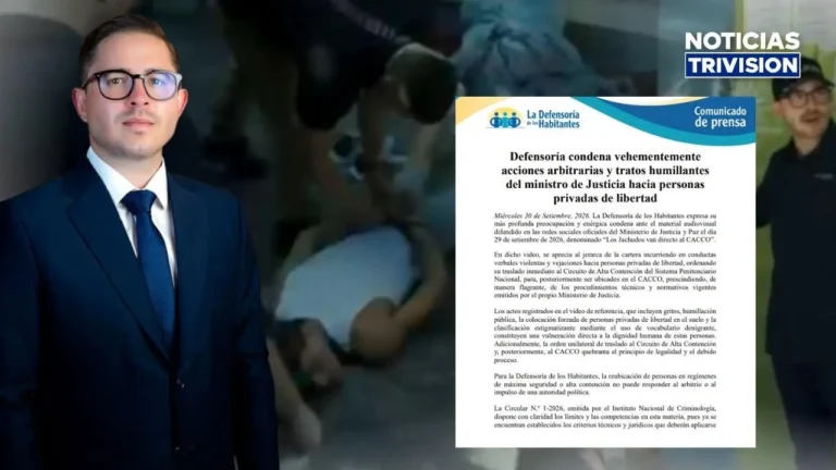 Defensoría condena trato del Ministro de Justicia hacia privados de libertad