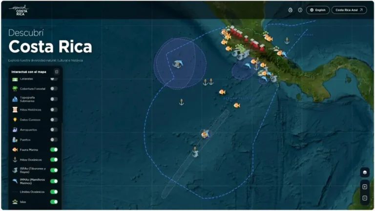 Nuevo mapa interactivo permite descubrir Costa Rica desde cualquier lugar