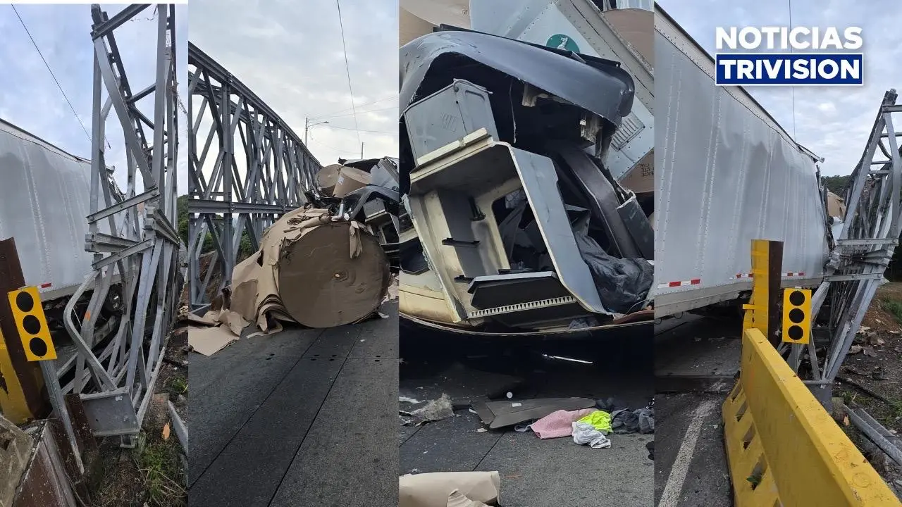 Ruta 1 seguirá cerrada en Cambronero tras choque de tráiler contra puente modular