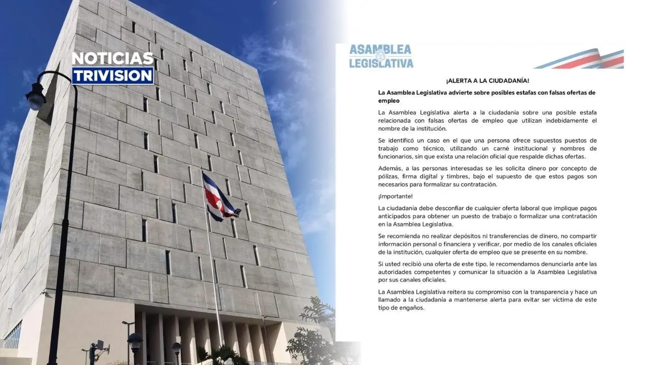 Asamblea alerta por falsas ofertas de trabajo