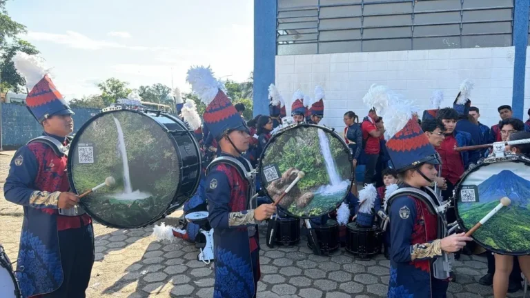 Banda comunal de La Fortuna, San Carlos, representó al país en Brasil