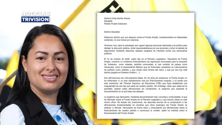 Frente Amplio pide a Cindy Murillo formalizar denuncias contra el partido