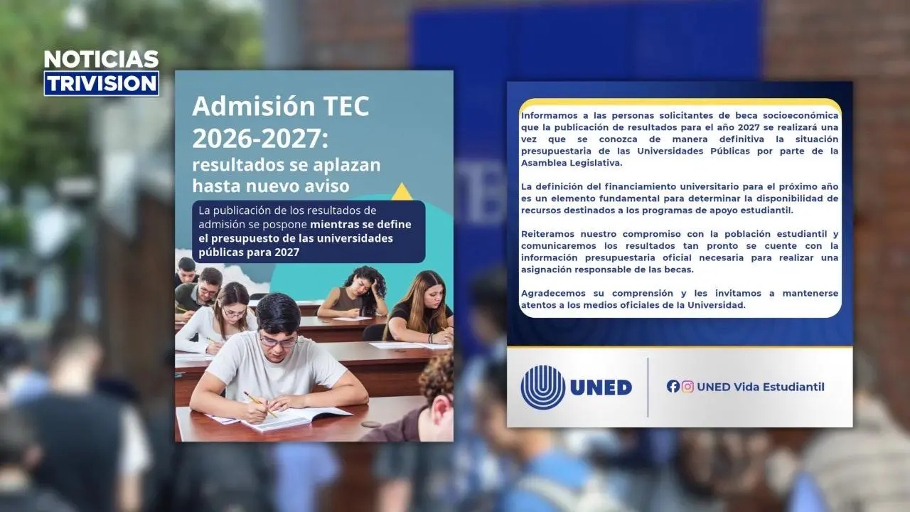 TEC y UNED aplazan resultados de admisión y becas por recortes presupuestarios